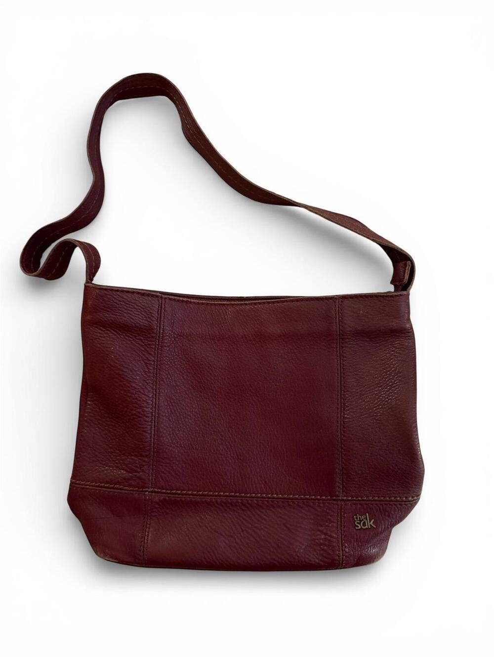 The Sak Genuine Leather De Young Crossbody Burgundy Wine